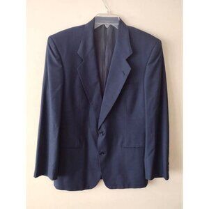 Jones NY Suit Jacket Men's Size 41 Navy Blue Two Button Wool Sport Coat Blazer